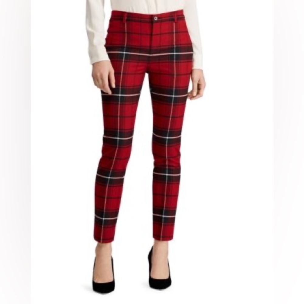 Lauren Ralph Lauren Plaid Stretch Wool Blend Ankle - Picture 3 of 9